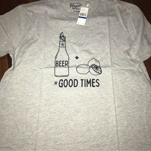 Original Penguin Beer and Lime = Good Times Tee NWT